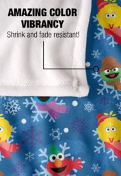 Sesame Street Character Snowflake Pattern Silky Touch Super Soft Throw Blanket 152 X 127 cm in White - thumbnail 4