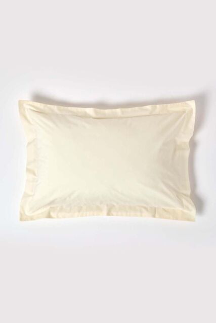 Homescapes Egyptian Cotton Oxford Pillowcase 200 TC, Standard Size in Cream - image 1