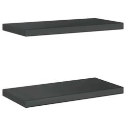 Berkfield Home Wall Shelves 2 pcs 50x23.5x3 cm Black Stainless Steel - thumbnail 7