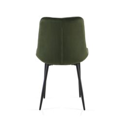 SONARA Modern Set of 2 Velvet Dining Chairs with Ergonomic Upholstered Seat in Green - thumbnail 8
