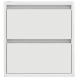 Berkfield Home Wall-mounted Bedside Cabinets 2 pcs White 38x34x40 cm - Size: 38 x 34 x 40 cm - thumbnail 7