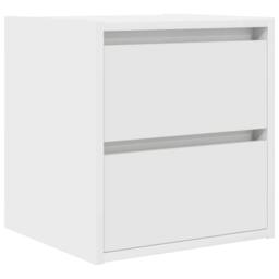 Berkfield Home Wall-mounted Bedside Cabinets 2 pcs White 38x34x40 cm - Size: 38 x 34 x 40 cm - thumbnail 5