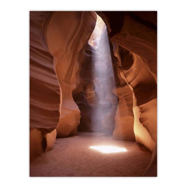 "Artery8 Light Shaft Arizona Slot Canyon Highsmith Wall Art Poster Print in Orange - Size: W18"" x H24""" - image 1