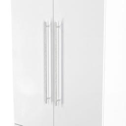 Ready Assembled 2 U Carlton 2 Door 2 Drawer Wardrobe (Ready Assembled) in White - Size: Large - thumbnail 4