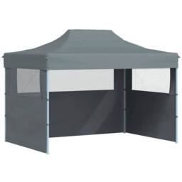 Berkfield Home Professional Folding Party Tent with 2 Sidewalls 2x2 m Steel Anth… in Dark Grey - thumbnail 2