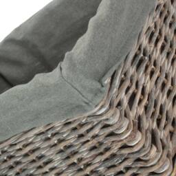 Red Hamper Grey Wash Grey Cotton Lined Willow Storage Baskets - Size: Large - thumbnail 4