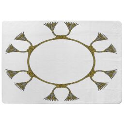 Benjamin Tate Design Ancient Egyptian Lotus Motifs Rug in Natural - Size: Large - thumbnail 1