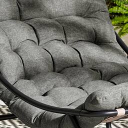 FurnitureboxUK Hydra Metal Outdoor Garden Rocking Chair in Grey - thumbnail 4