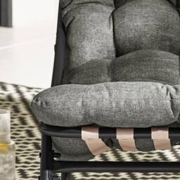 FurnitureboxUK Hydra Metal Outdoor Garden Rocking Chair in Grey - thumbnail 5