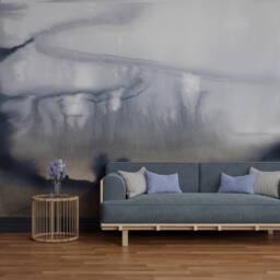 Superfresco Easy Watercolour Landscape Navy Copper Print To Order 3m x 2.8m Mural - thumbnail 1