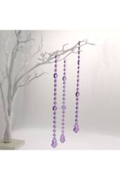 KDMD Purple Leaf Pendant Garland Decorative - thumbnail 4