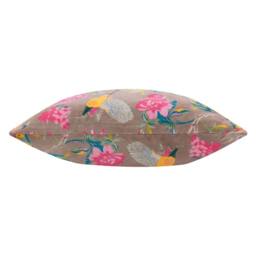 Wylder Aviary 100% Cotton Velvet Cushion in Dusty Pink - Size: 50 cm x 50 cm - thumbnail 2