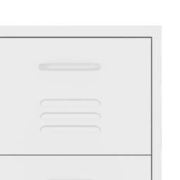 Berkfield Home Drawer Cabinet White 80x35x101.5 cm Steel - thumbnail 7
