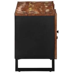 Berkfield Home TV Cabinet 105x33.5x46 cm Solid Wood Reclaimed&Engineered Wood in Brown - thumbnail 4