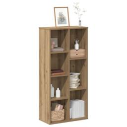 Berkfield Home Decorative Bookcase Artisian Oak 50x25x105 cm Engineered Wood in Brown - Size: 50 x 25 x 105 cm - thumbnail 2