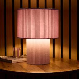K LIVING Tokyo Lilac Velvet Stripe Table Lamp - thumbnail 2