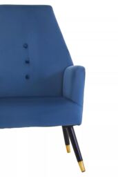 Orsina Loretta Velvet Button Detail Chair in Blue - thumbnail 5