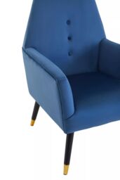 Orsina Loretta Velvet Button Detail Chair in Blue - thumbnail 6