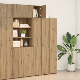 Berkfield Home Wall Cabinet Artisan Oak 30x42.5x40 cm Engineered Wood in Brown - thumbnail 4