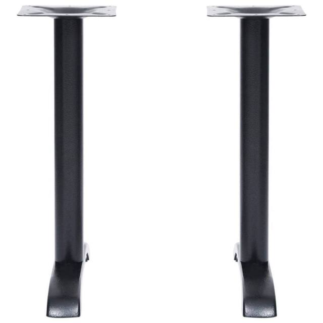 Berkfield Home Sturdy Bistro Table Legs 2 pcs Black 61x8x72 cm Cast Iron - Size: 61 x 8 x 72 cm - image 1