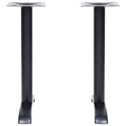 Berkfield Home Sturdy Bistro Table Legs 2 pcs Black 61x8x72 cm Cast Iron - Size: 61 x 8 x 72 cm - thumbnail 1