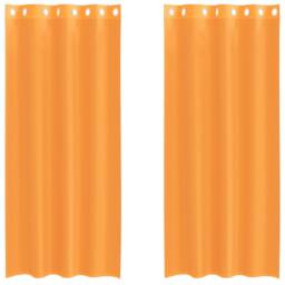 Berkfield Home Voile Curtains with Grommets 2 pcs Orange 140x225 cm - thumbnail 1