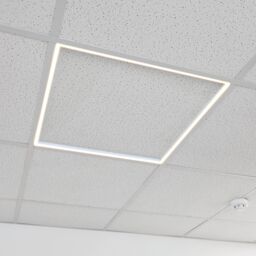 Loops Square Frame LED Ceiling Panel Light - 590 x 590mm - 40W Cool White LED - thumbnail 3
