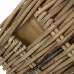 Red Hamper Rattan Small Under Bench Basket With Cordura Lining in Brown - thumbnail 4