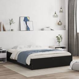 Berkfield Home Modern Bed Frame with Drawers without Mattress Black 140x190 cm - thumbnail 2