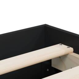 Berkfield Home Modern Bed Frame with Drawers without Mattress Black 140x190 cm - thumbnail 9