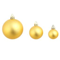 Berkfield Home 100 Piece Christmas Ball Set 3/4/6 cm Gold - thumbnail 8