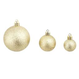 Berkfield Home 100 Piece Christmas Ball Set 3/4/6 cm Gold - thumbnail 6