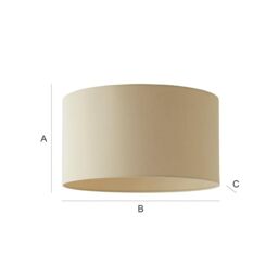ValueLights Reni Natural Fabric Easy Fit Drum Ceiling Lamp Shade - Size: Large - thumbnail 9
