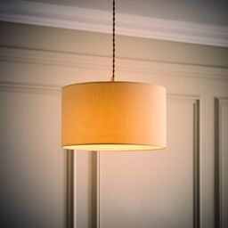 ValueLights Reni Natural Fabric Easy Fit Drum Ceiling Lamp Shade - Size: Large - thumbnail 3