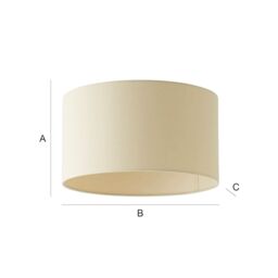 ValueLights Reni Natural Fabric Easy Fit Drum Ceiling Lamp Shade - Size: Large - thumbnail 8