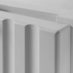 Heze Furniture Flow 1 Door Fluted Bathroom Vanity Cabinet with Worktop 40cm in White - thumbnail 6