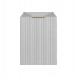 Heze Furniture Flow 1 Door Fluted Bathroom Vanity Cabinet with Worktop 40cm in White - thumbnail 3