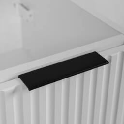 Heze Furniture Flow 1 Door Fluted Bathroom Vanity Cabinet with Worktop 40cm in White - thumbnail 5