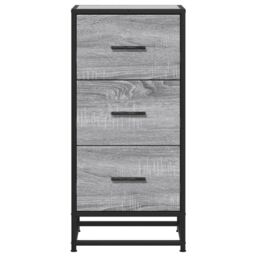 Berkfield Home Sideboard Grey Sonoma 35.5x35x76 cm Engineered Wood & Metal - thumbnail 4