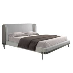 Angel Cerda Double Bed 180x200 cm - Light Grey Fabric with Dark - thumbnail 5