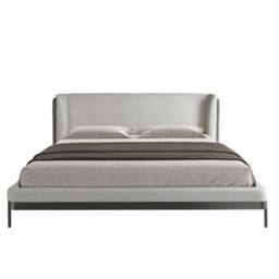 Angel Cerda Double Bed 180x200 cm - Light Grey Fabric with Dark - thumbnail 2