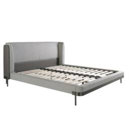 Angel Cerda Double Bed 180x200 cm - Light Grey Fabric with Dark - thumbnail 1