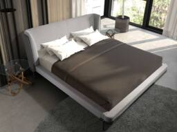 Angel Cerda Double Bed 180x200 cm - Light Grey Fabric with Dark - thumbnail 3