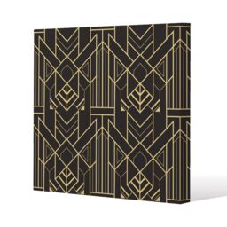 Benjamin Tate Design Golden lined shape (Canvas Print) / 114 x 114 x 4cm in Natural - Size: 114 x 114 x 4 cm - thumbnail 1