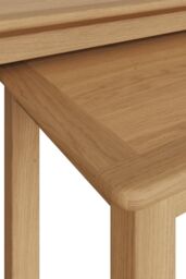 FWStyle Nest Of 2 Natural Oak Tables in Brown - thumbnail 3