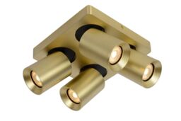 Lucide 'NIGEL' Dimmable Stylish Decorative Indoor LED Ceiling Spotlight GU10 in Gold