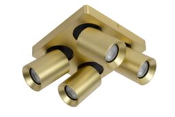 Lucide 'NIGEL' Dimmable Stylish Decorative Indoor LED Ceiling Spotlight GU10 in Gold - thumbnail 2
