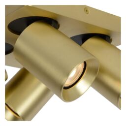 Lucide 'NIGEL' Dimmable Stylish Decorative Indoor LED Ceiling Spotlight GU10 in Gold - thumbnail 5