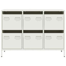 Berkfield Home Sideboard¬†White 101.5x39x73.5 cm Cold-rolled Steel in White - thumbnail 5