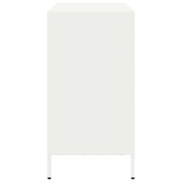 Berkfield Home Sideboard¬†White 101.5x39x73.5 cm Cold-rolled Steel in White - thumbnail 6